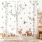 Large Birch Tree Animals Wall Stickers Forest Owl Fox Bear Deer Peel (Multi)